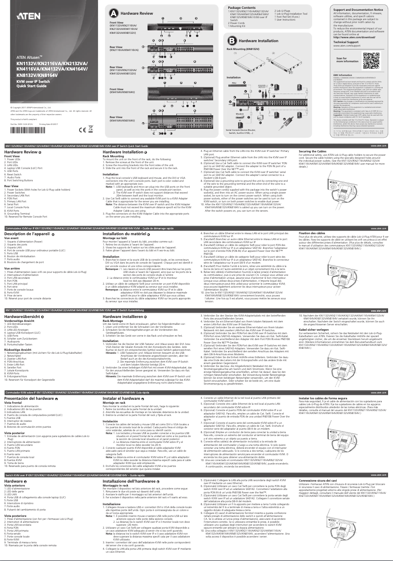 Page 1 de la notice Manuel utilisateur ATen KN2132VA