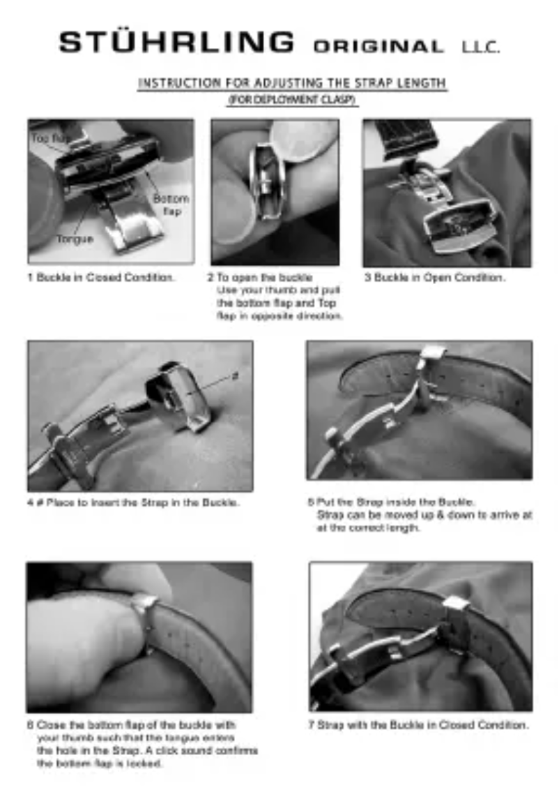 Page n°1 - Manuel utilisateur Stührling Buckle