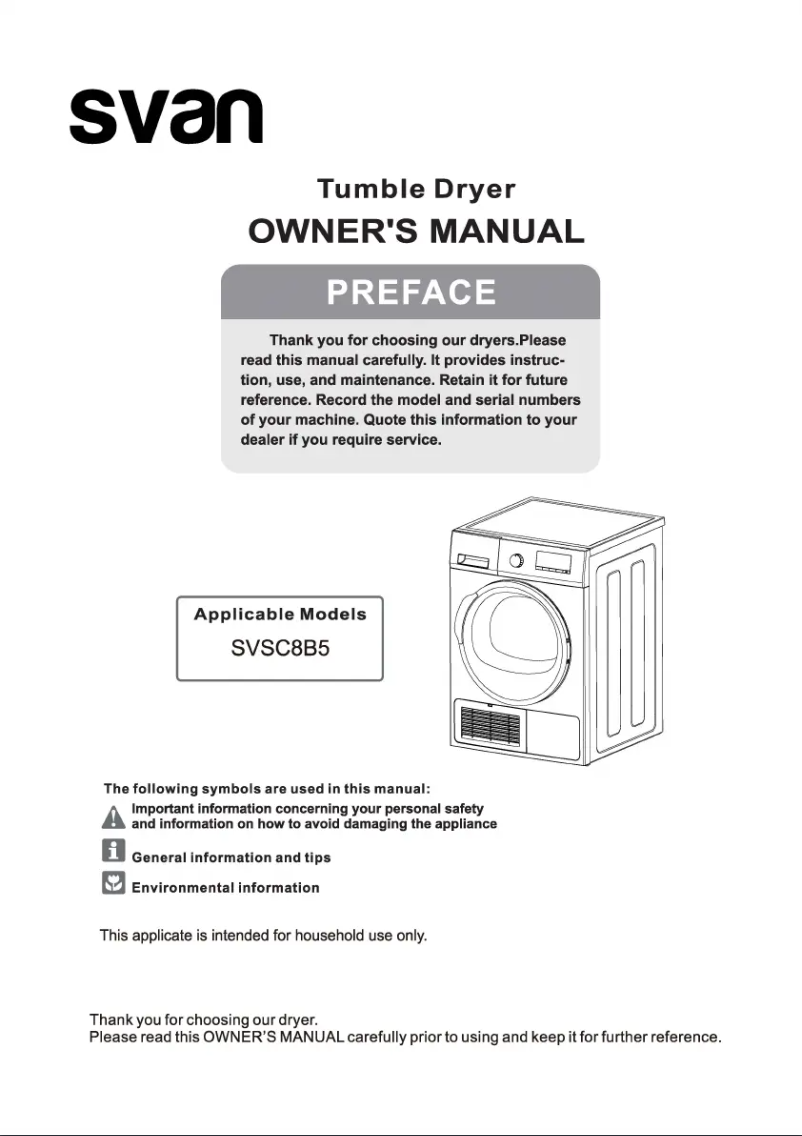 Image de la première page du manuel de l'appareil SVSC8B5