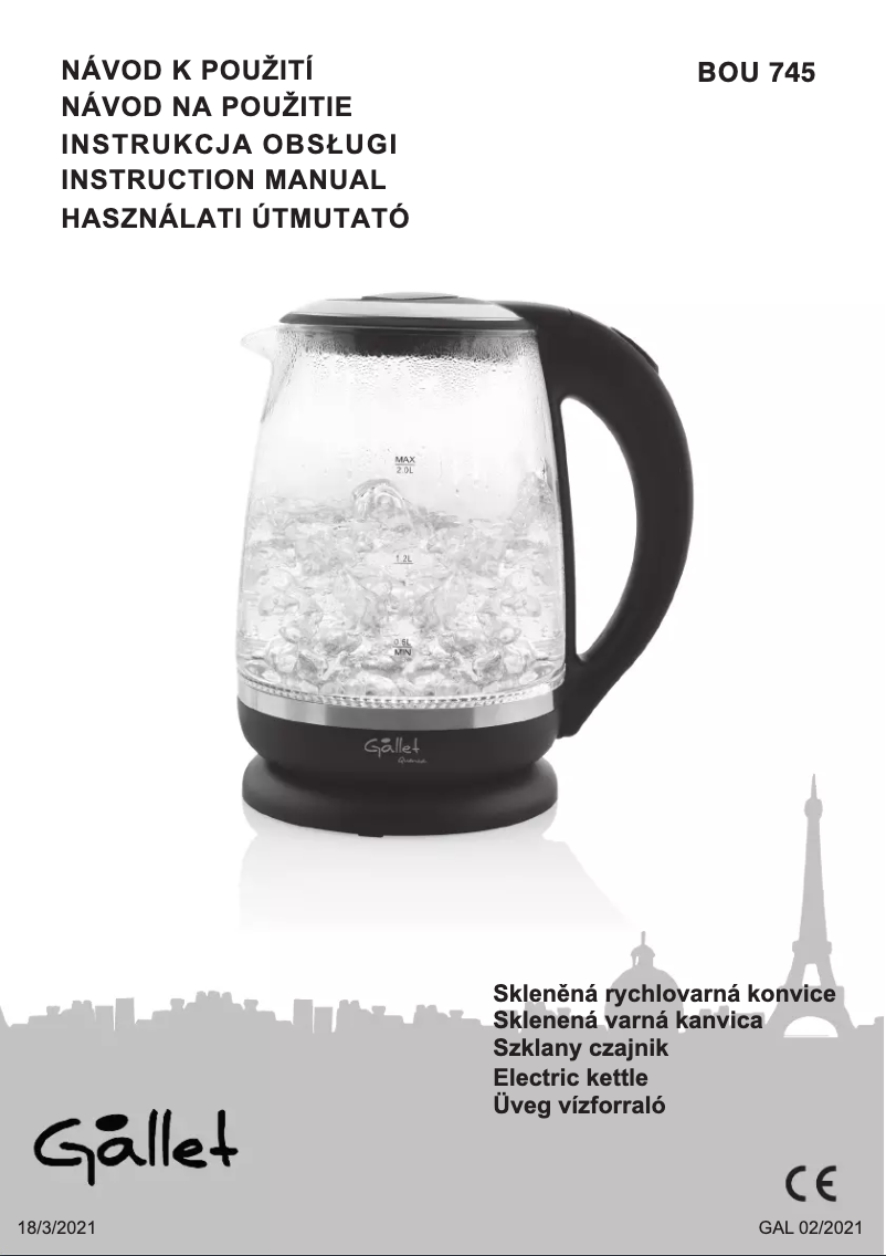 Page n°1 - Manuel utilisateur Gallet Quenza BOU745