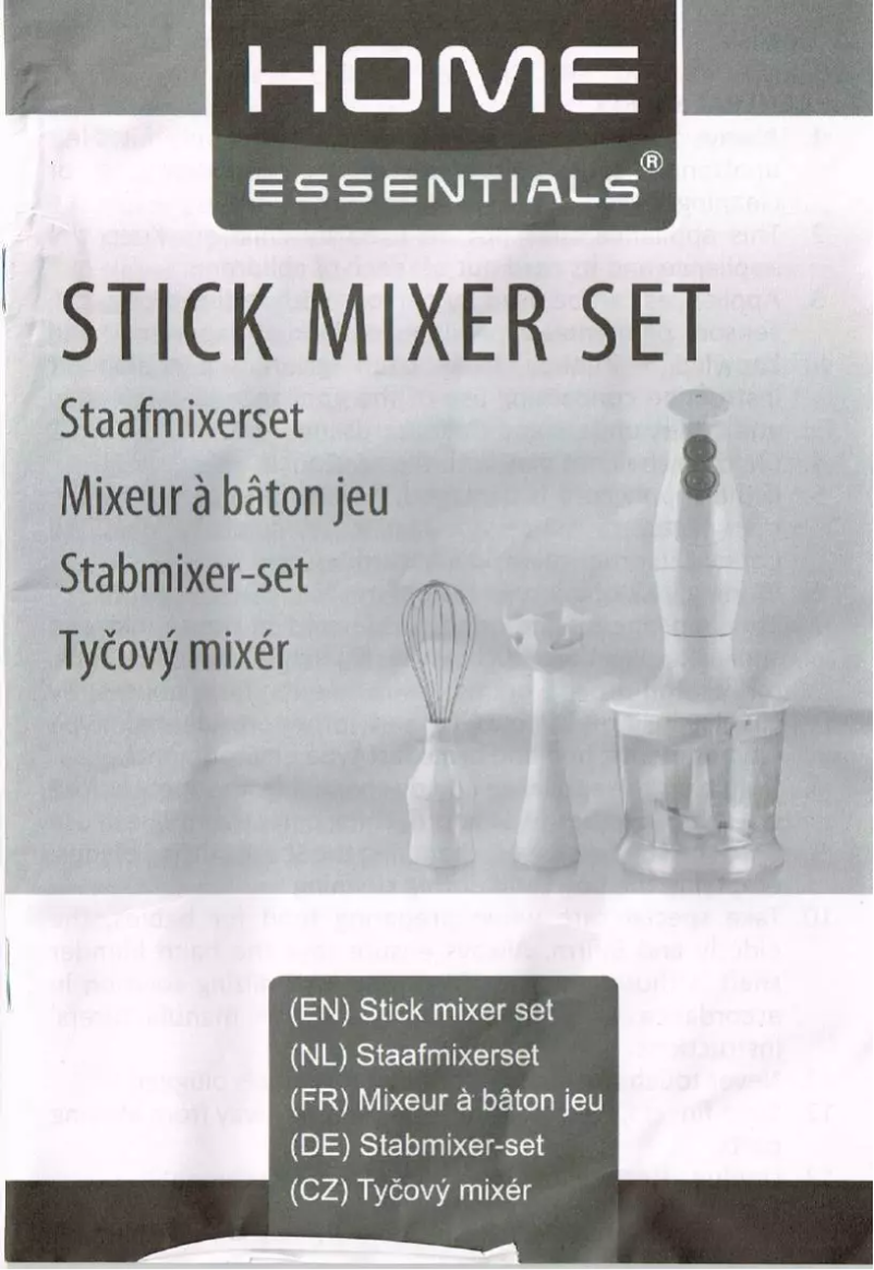 Page 1 de la notice Manuel utilisateur Home Essentials 748953