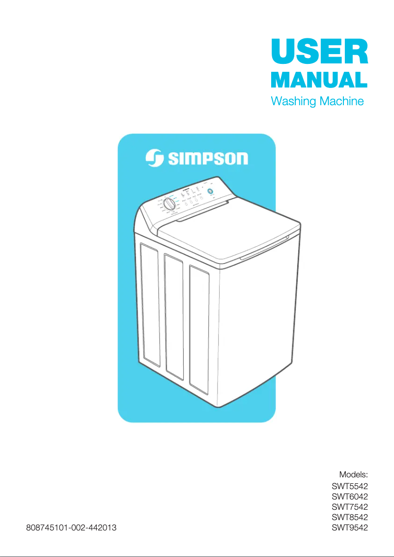 Page 1 de la notice Manuel utilisateur Simpson SWT7542