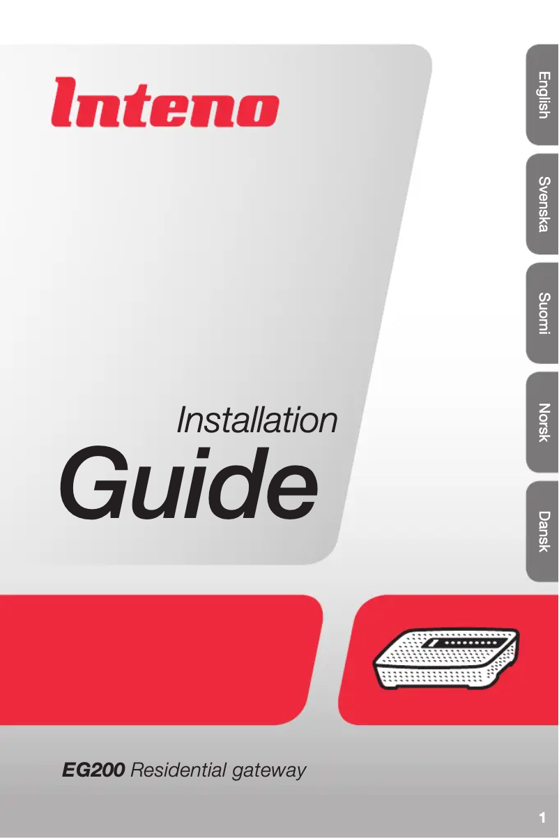 Page 1 de la notice Manuel utilisateur Genexis EG200