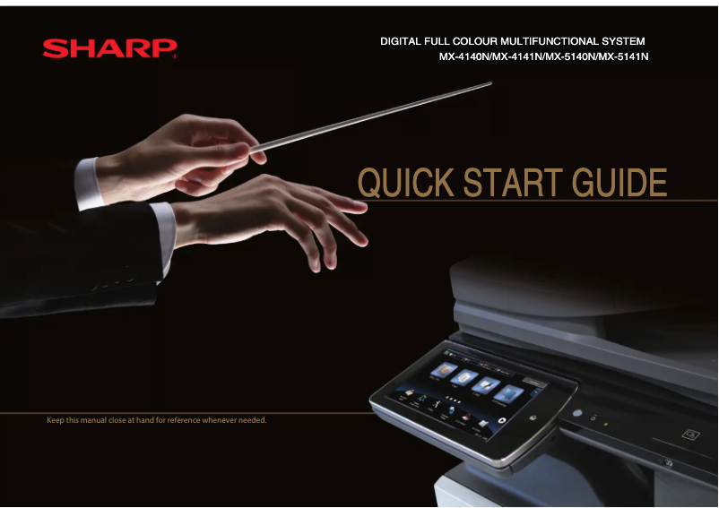 Image de la première page du manuel de l'appareil MX-5140N