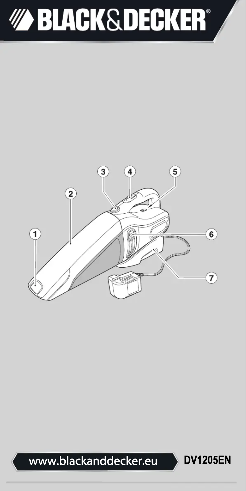 Image de la première page du manuel de l'appareil Dustbuster DV1205EN