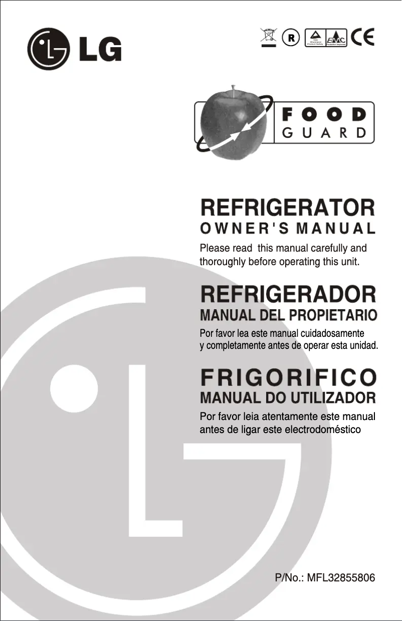 Page 1 de la notice Manuel utilisateur LG GR-3322W