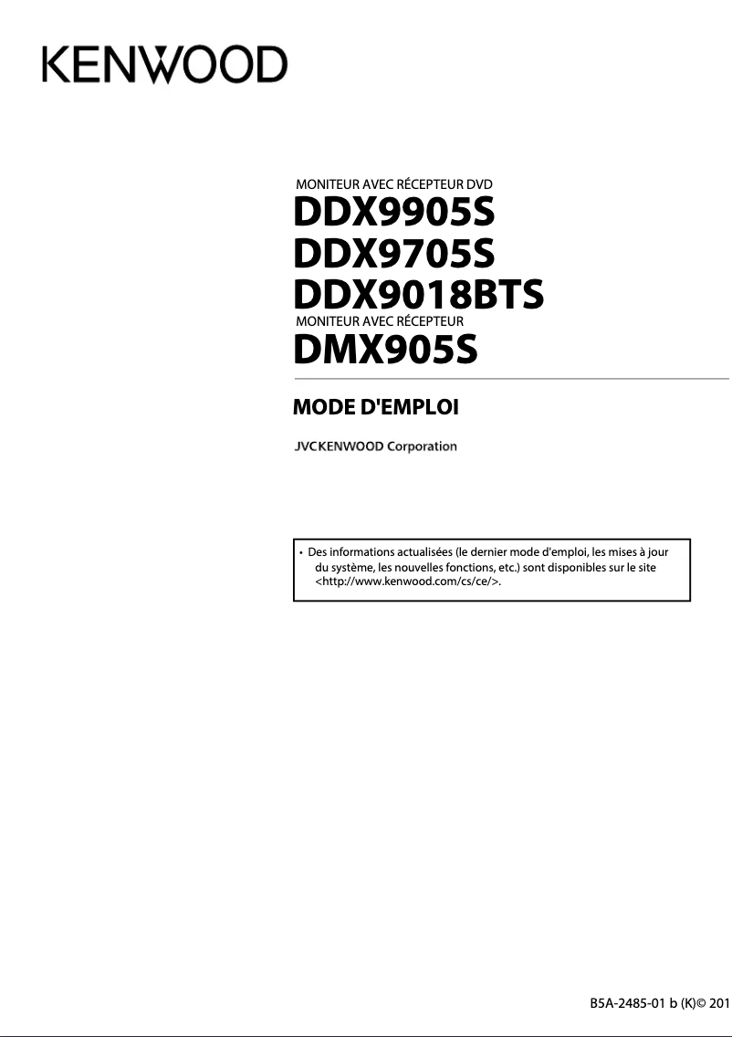 Page n°1 - Manuel utilisateur Kenwood DDX9905S