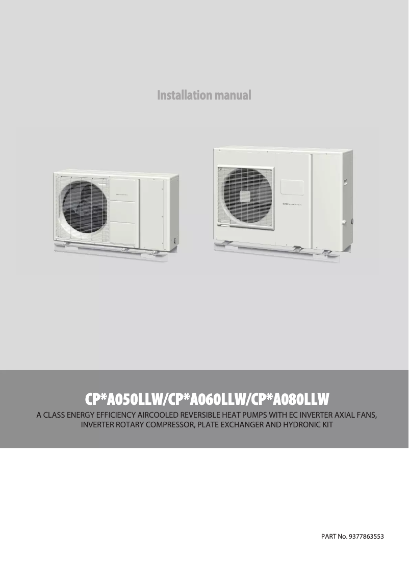 Page 1 of the manual User Manual Fujitsu CPHA080LLW