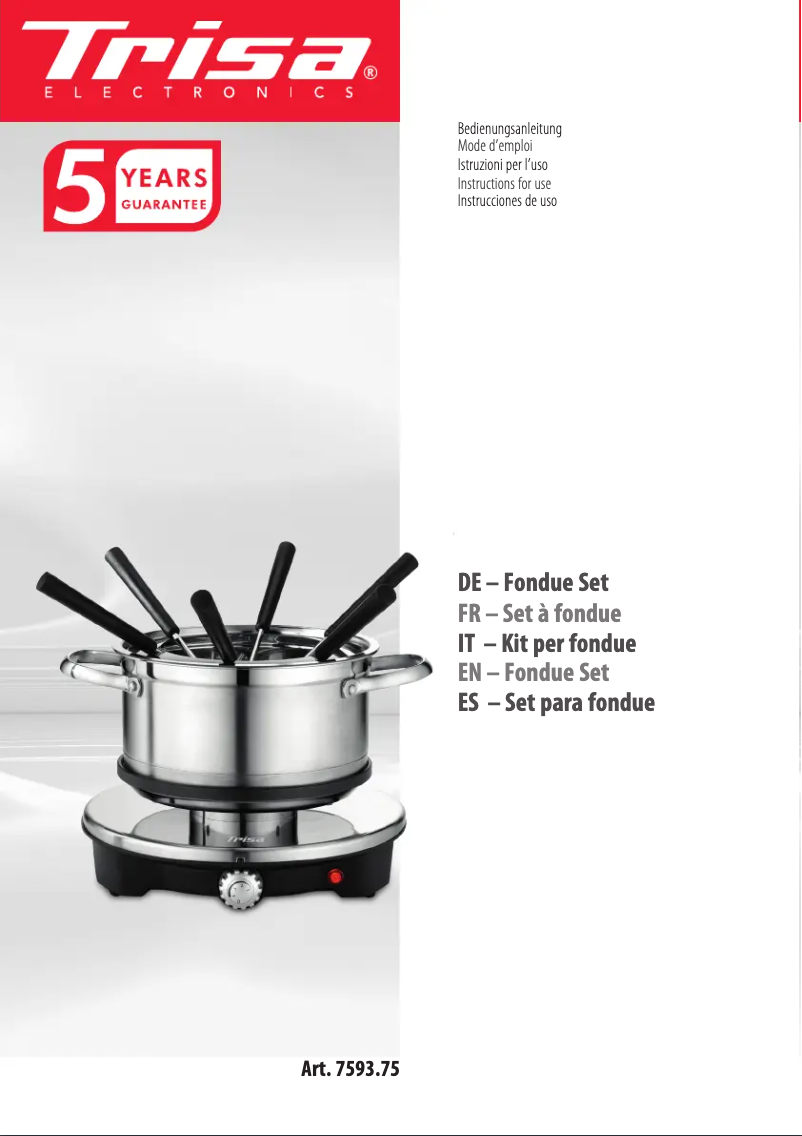 Image de la première page du manuel de l'appareil 7593.75