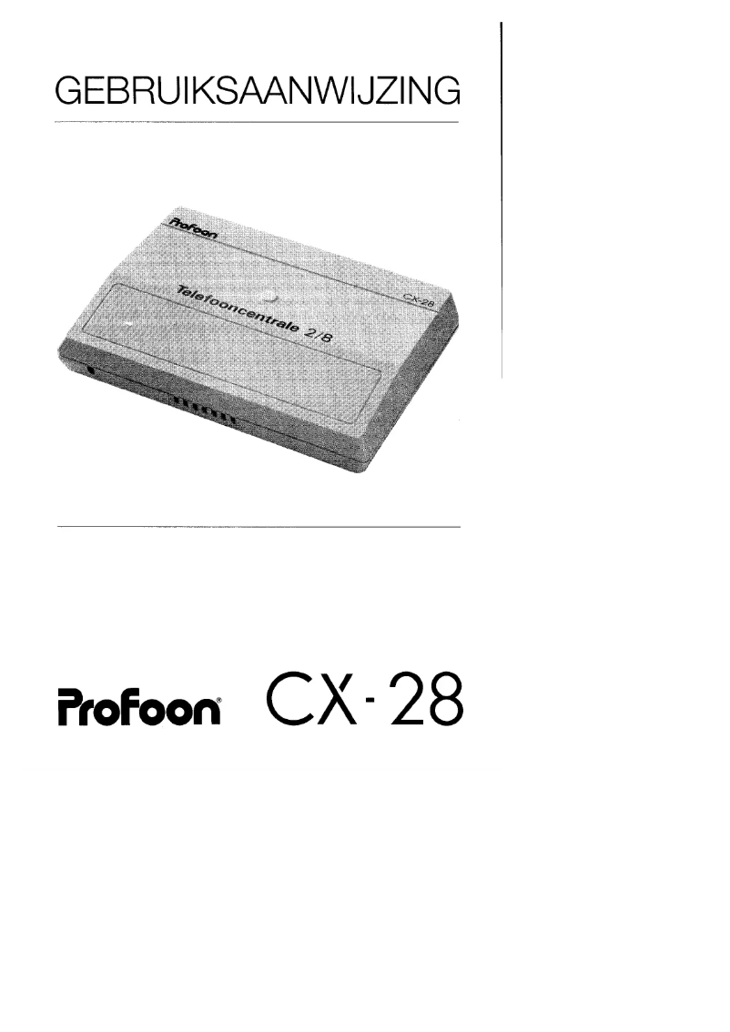Page 1 de la notice Manuel utilisateur Profoon CX-28