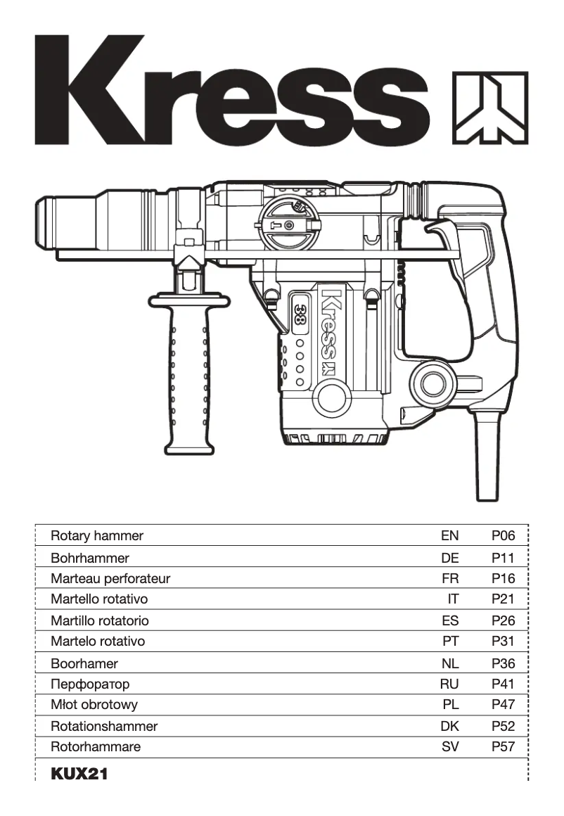 Page 1 de la notice Manuel utilisateur Kress KUX21