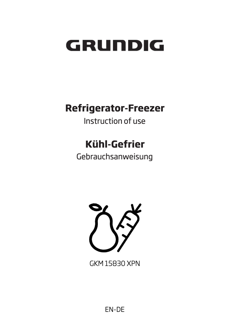 Page 1 de la notice Manuel utilisateur Grundig GKM 15830 XPN