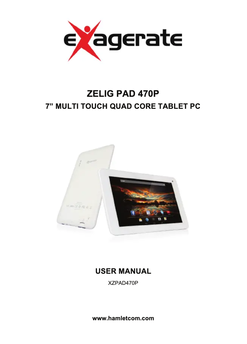 Page n°1 - Manuel utilisateur Hamlet Zelig Pad XZPAD470
