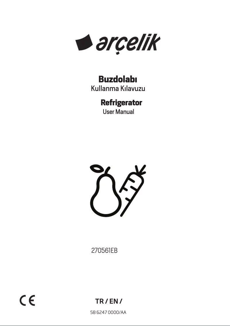Page 1 de la notice Manuel utilisateur Arçelik 270561 EB