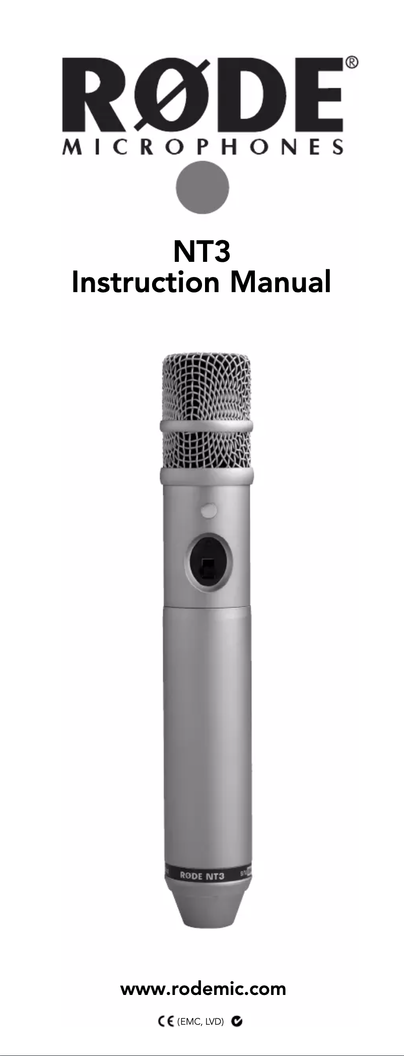 Page n°1 - Manuel utilisateur Røde NT3