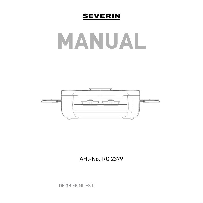Page n°1 - Manuel utilisateur Severin RG 2379