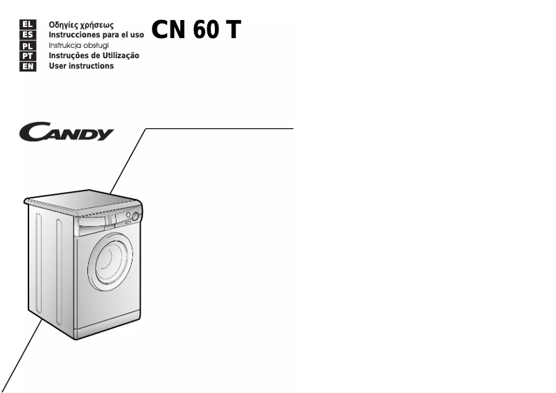 Page n°1 - Manuel utilisateur Candy CN60AT