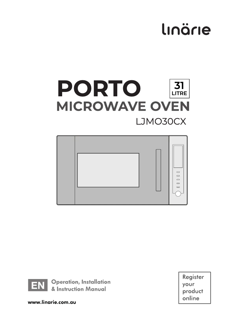 Image de la première page du manuel de l'appareil Porto LJMO30CX