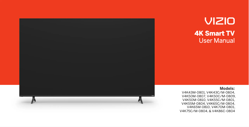 Page n°1 - Manuel utilisateur VIZIO V4K75M-0804