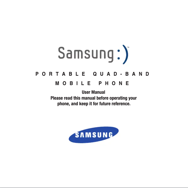 Page 1 de la notice Manuel utilisateur Samsung Smile