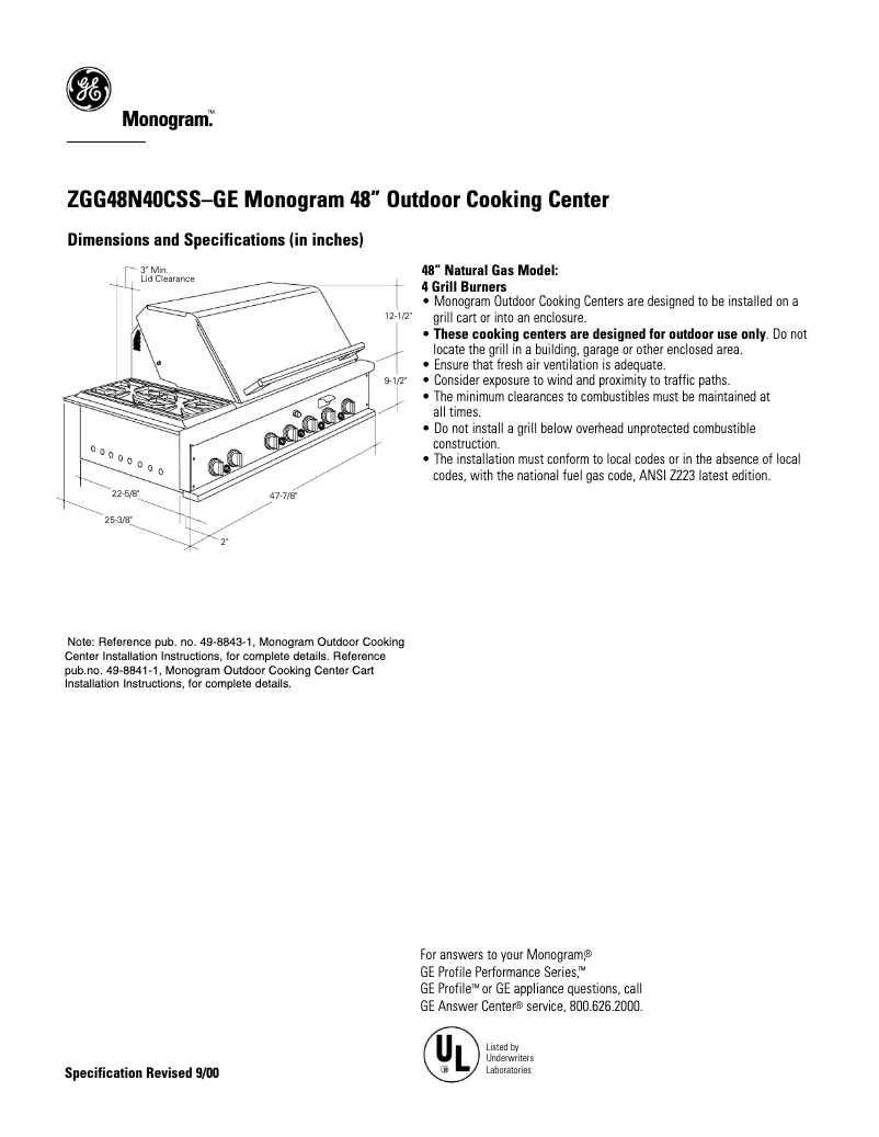 Image de la première page du manuel de l'appareil ZGG48N40CSS