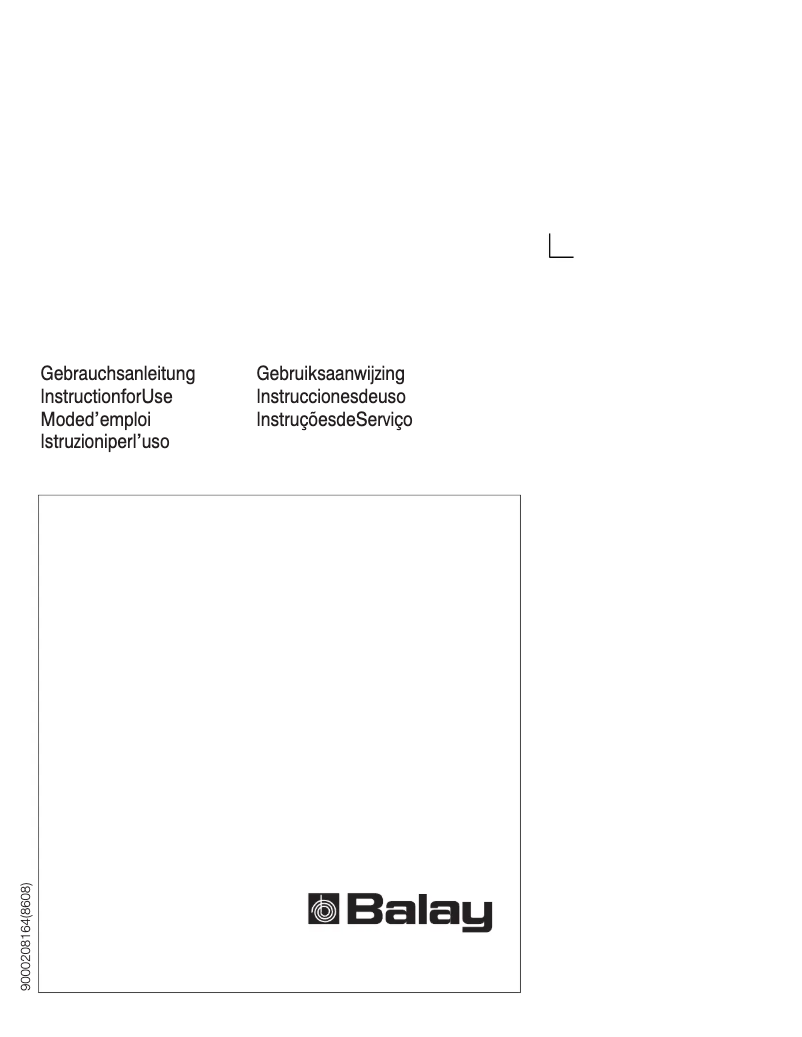 Page 1 de la notice Manuel utilisateur Balay 3KUB3252