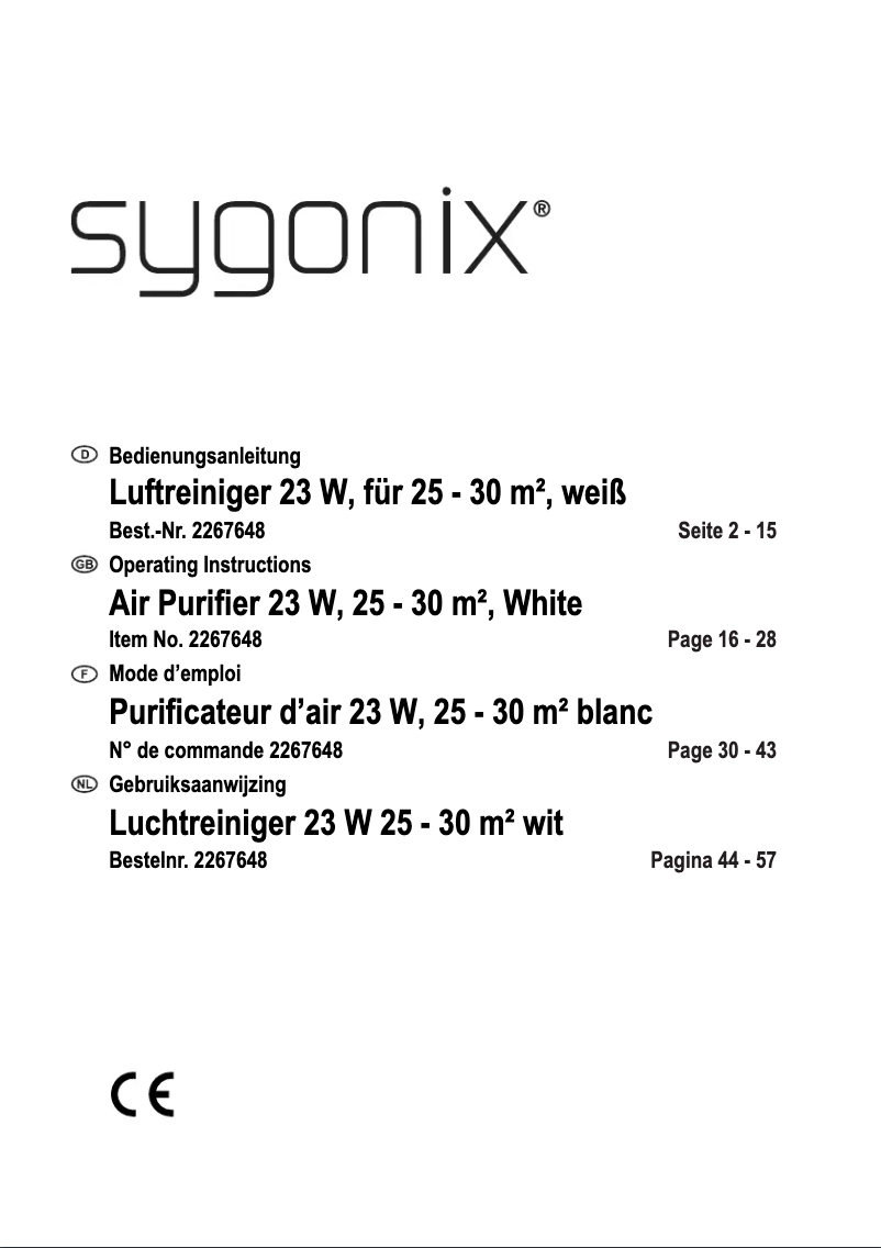 Page 1 de la notice Manuel utilisateur Sygonix SY-4535296