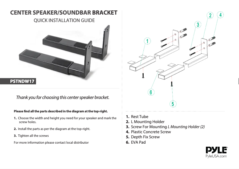 Page 1 de la notice Manuel utilisateur Pyle PSTNDW17