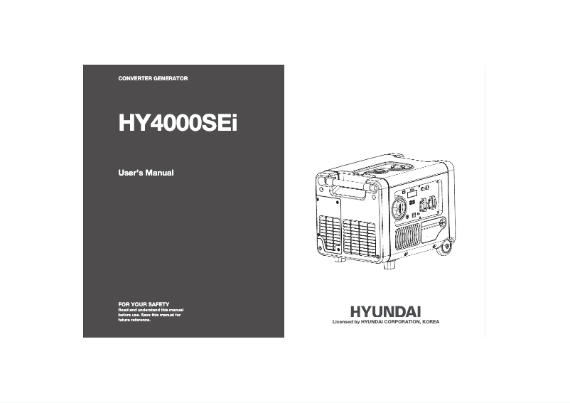 Página 1 del manual Manual de usuario Hyundai HY4000SEi