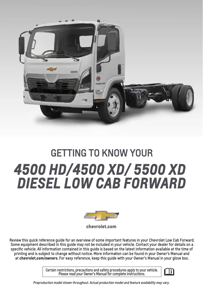 Image de la première page du manuel de l'appareil Low Cab Forward (2025)