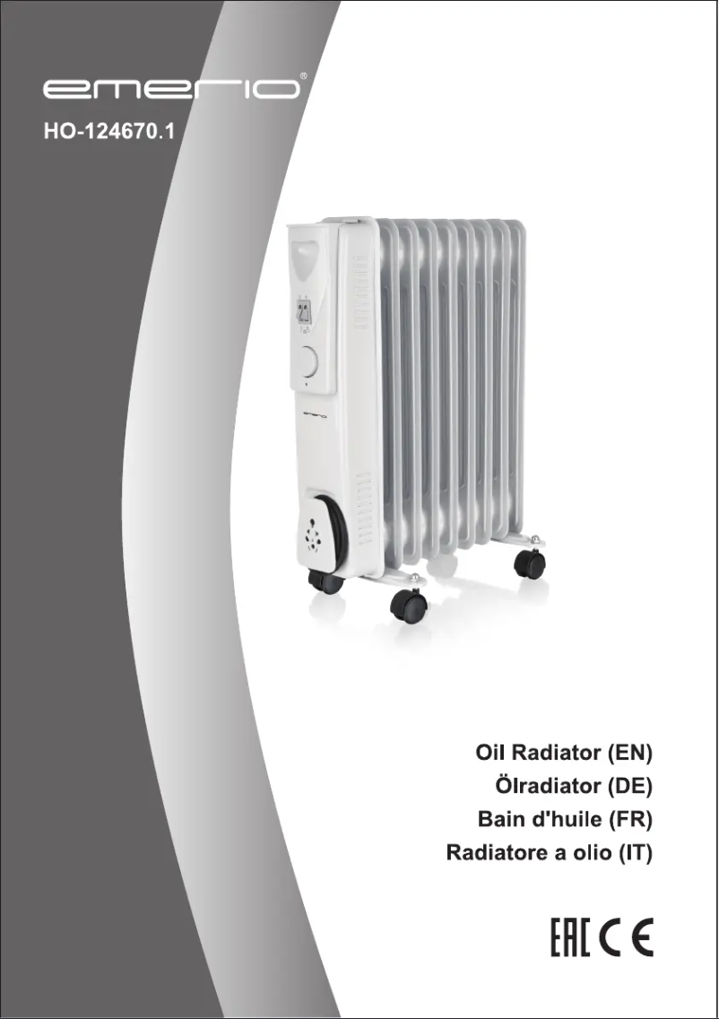 Image de la première page du manuel de l'appareil HO-124670