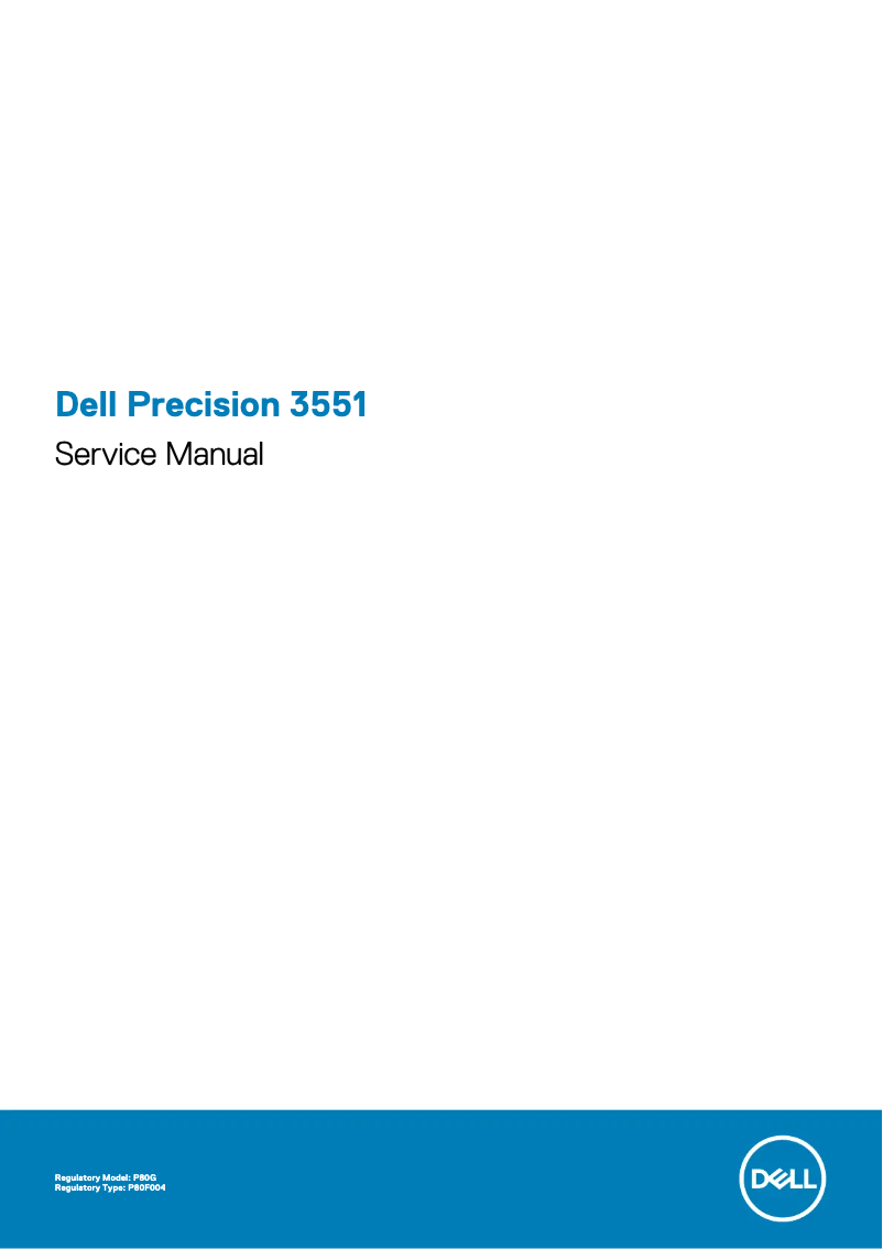 Page n°1 - Manuel utilisateur Dell Precision 3551