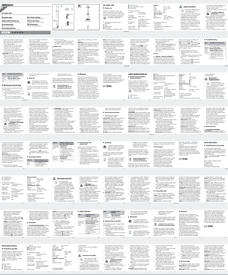 Page 1 de la notice Manuel utilisateur Livarno Lux Z29618