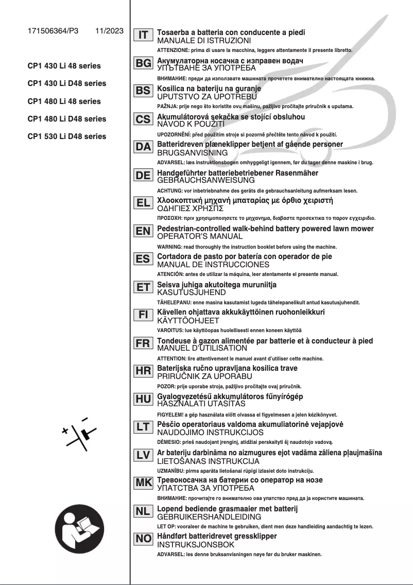 Page 1 de la notice Manuel utilisateur Stiga Combi 753e V