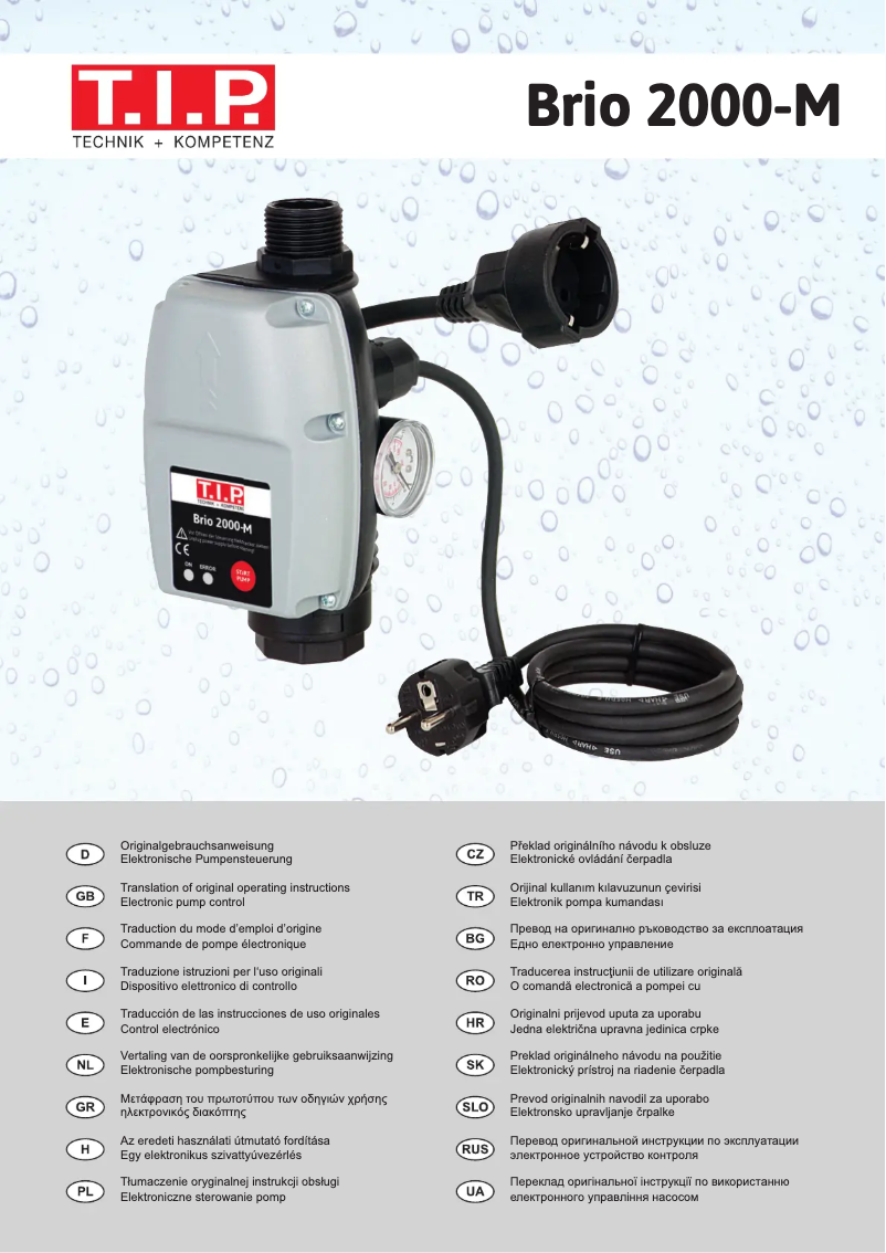 Page 1 de la notice Manuel utilisateur T.I.P. Brio 2000-M