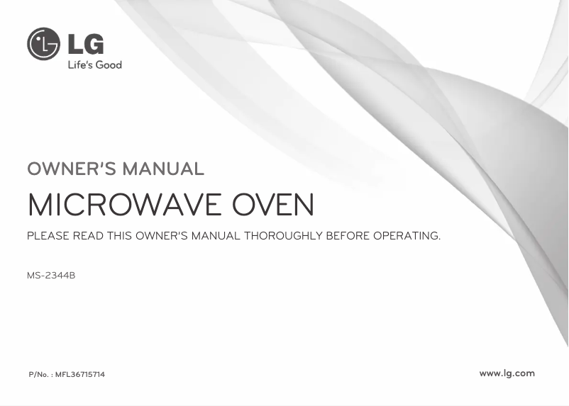 Page n°1 - Manuel utilisateur LG MS-2344B