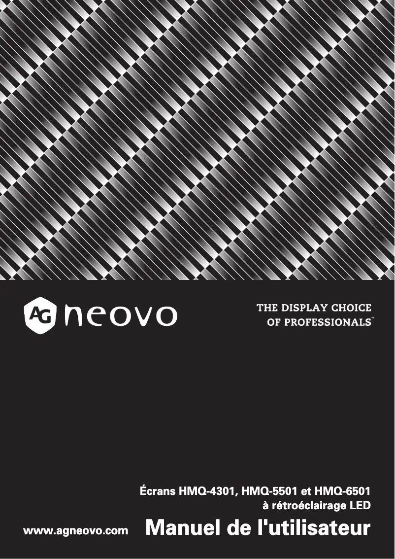 Page n°1 - Manuel utilisateur AG Neovo HMQ-5501