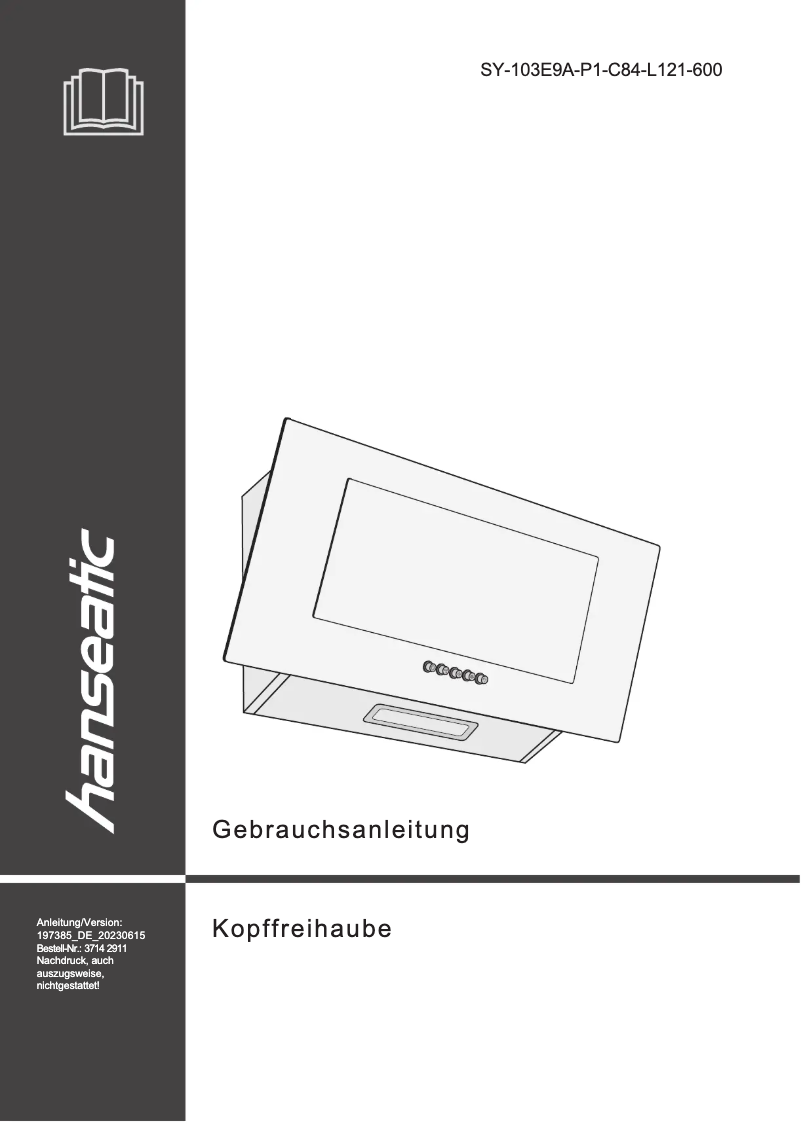 Imagen de la primera página del manual del dispositivo SY-103E9A-P1-C84-L121-600