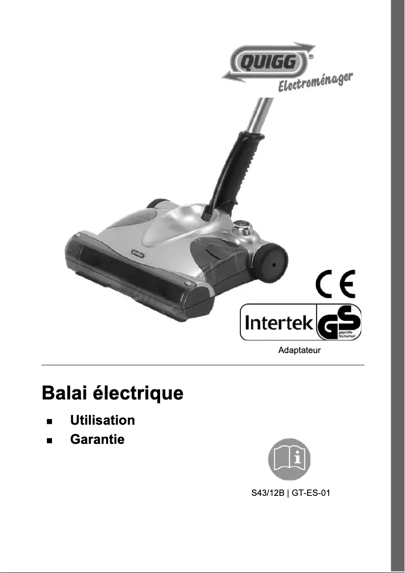 Página 1 del manual Manual de usuario Quigg GT-ES-01