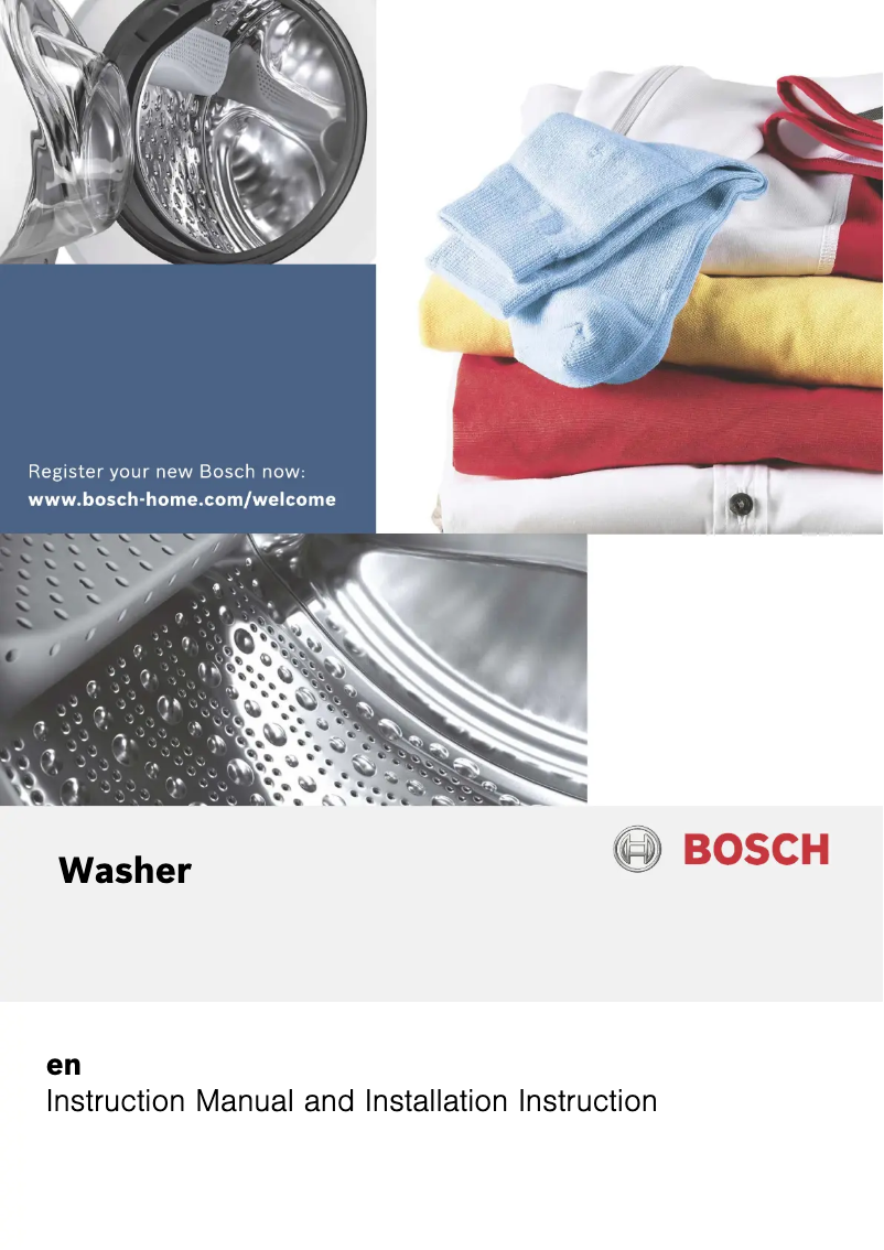 Page n°1 - Manuel utilisateur Bosch WIA24201EE