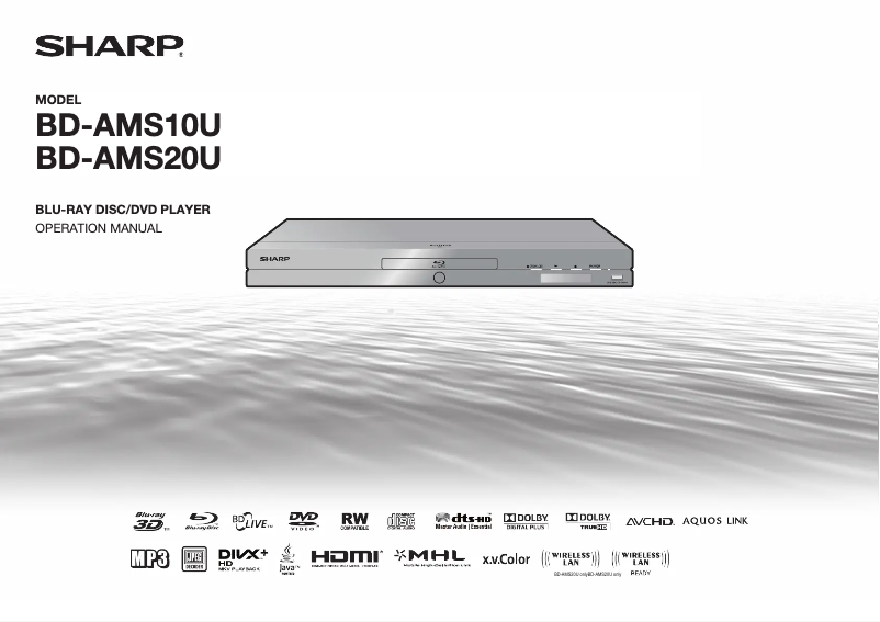 Page n°1 - Manuel utilisateur Sharp BD-AMS20U