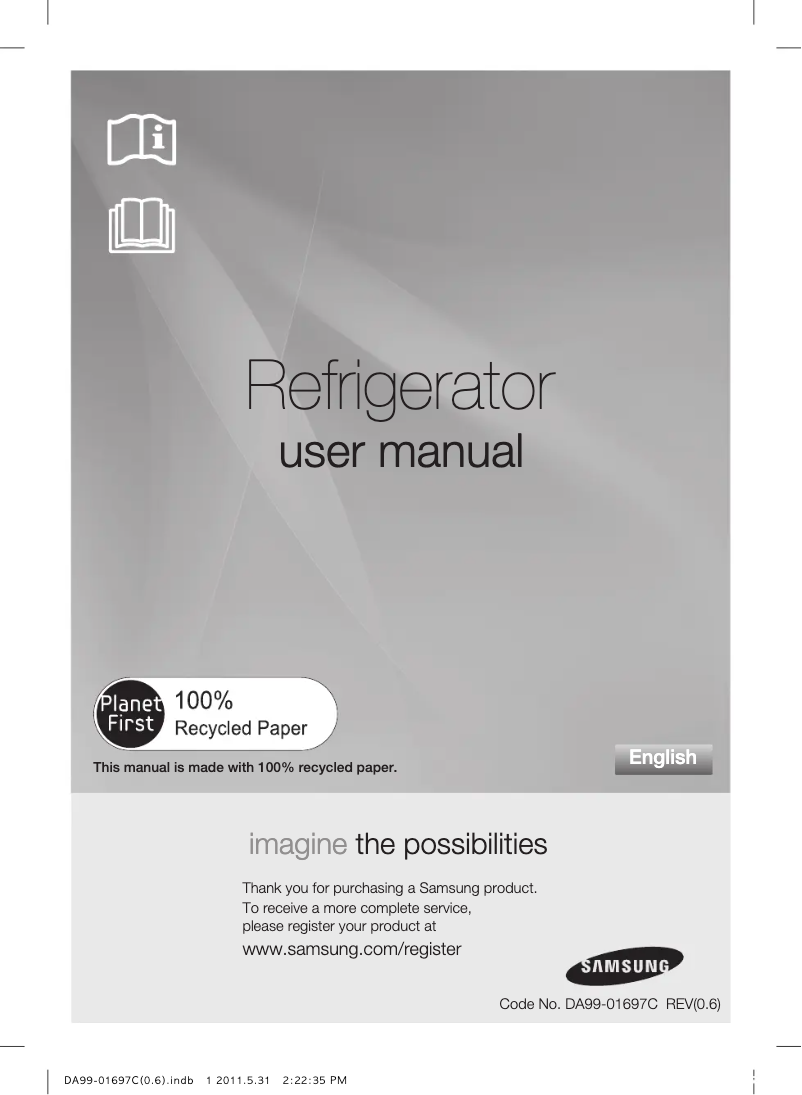 Page n°1 - Manuel utilisateur Samsung RT-72 SBSM