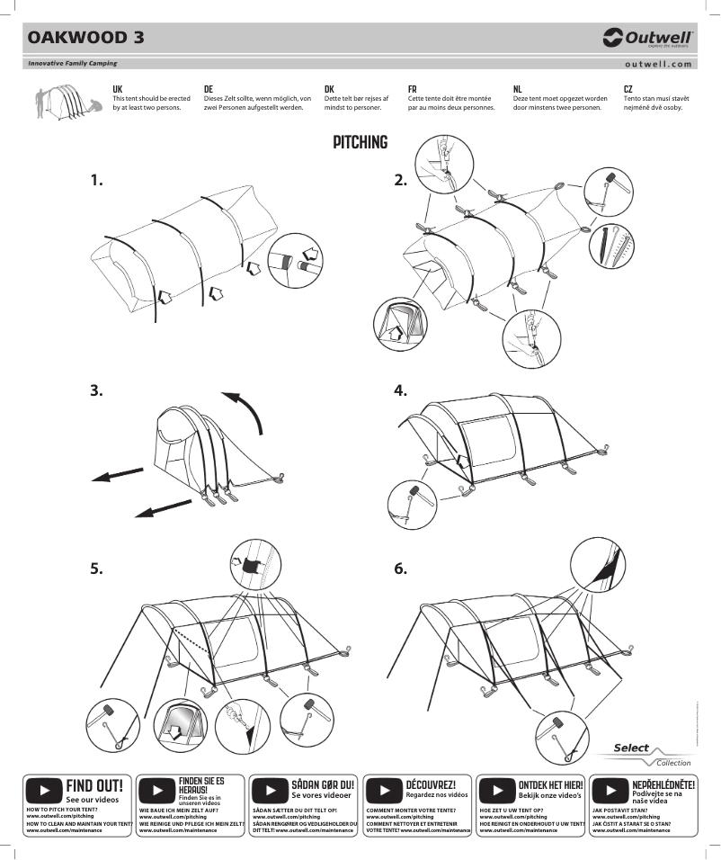 Page 1 de la notice Manuel utilisateur Outwell Oakwood 3