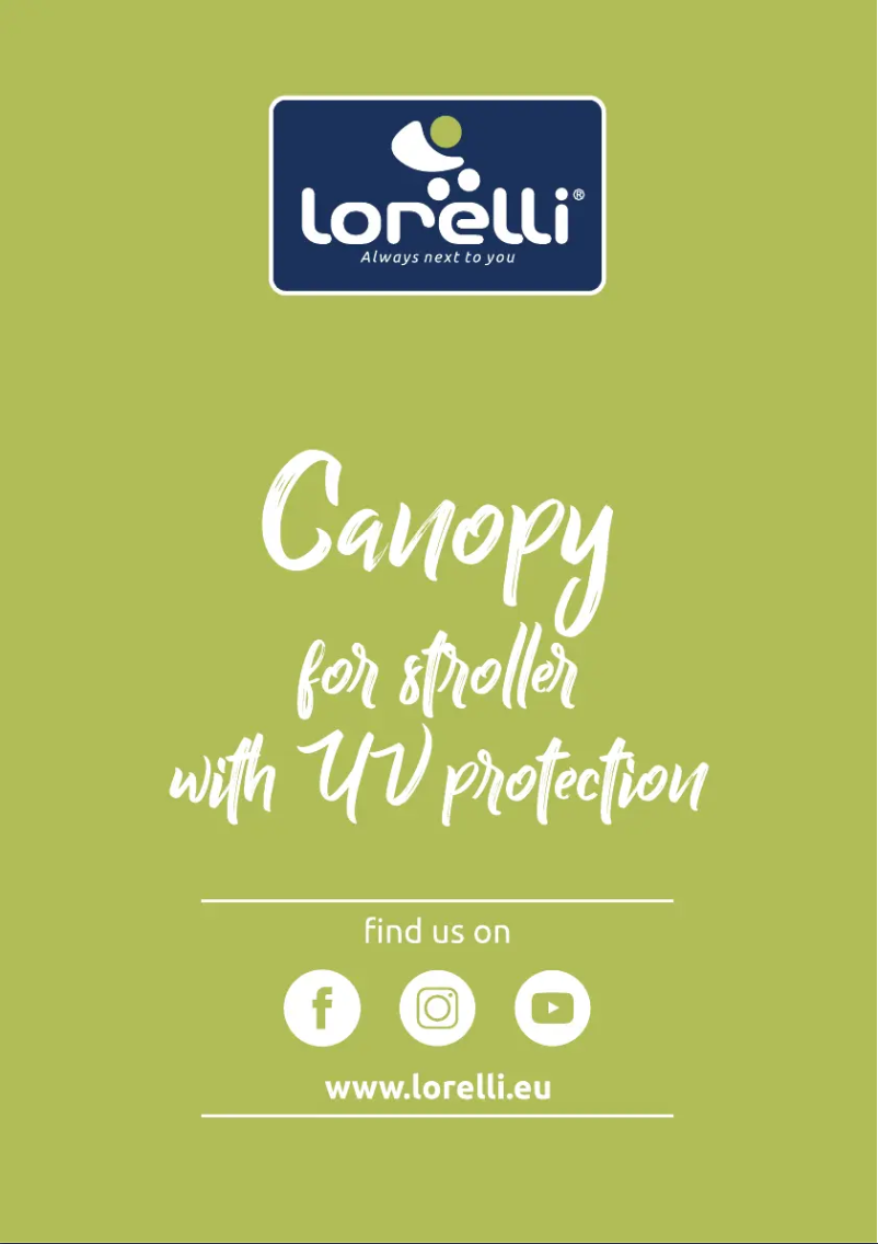 Image de la première page du manuel de l'appareil Canopy for stroller