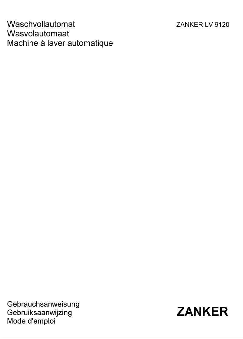 Page 1 de la notice Manuel utilisateur Zanker 9120