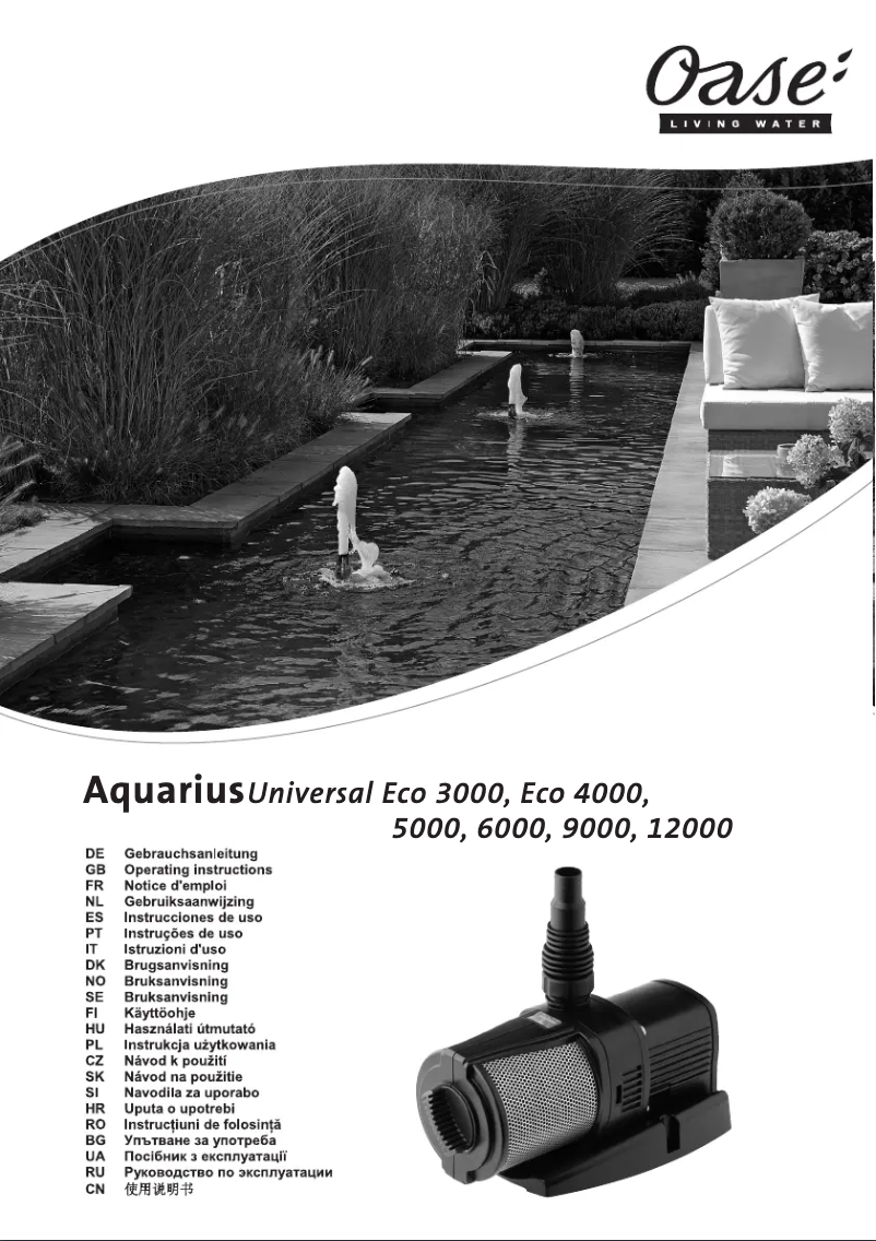 Image de la première page du manuel de l'appareil Aquarius Universal 9000