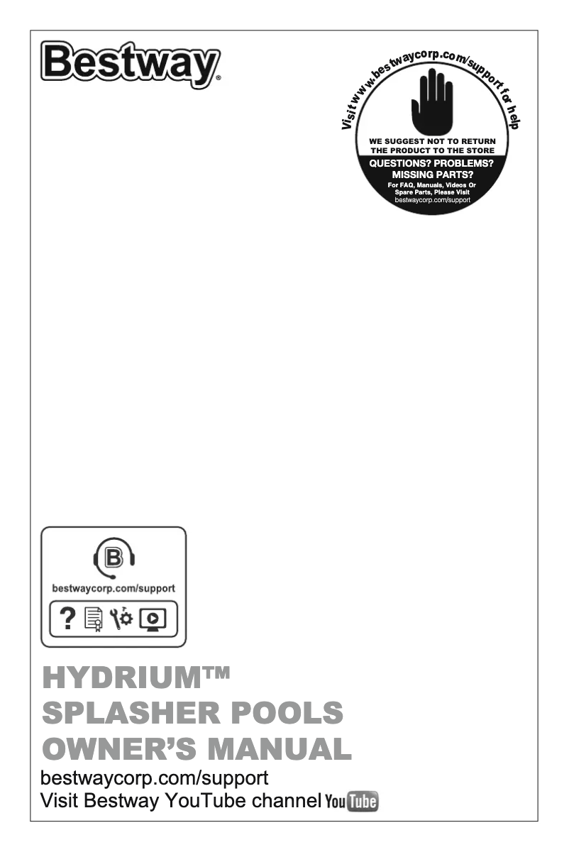 Page n°1 - Manuel utilisateur Bestway Hydrium 56669
