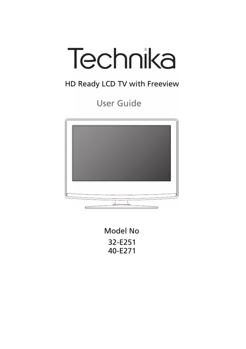Page n°1 - Manuel utilisateur Technika 40-E271