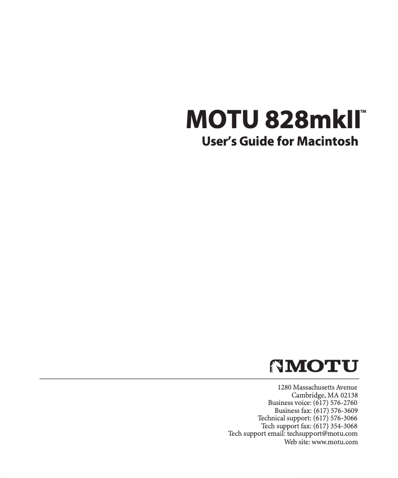 Image de la première page du manuel de l'appareil 828mkII USB 2.0
