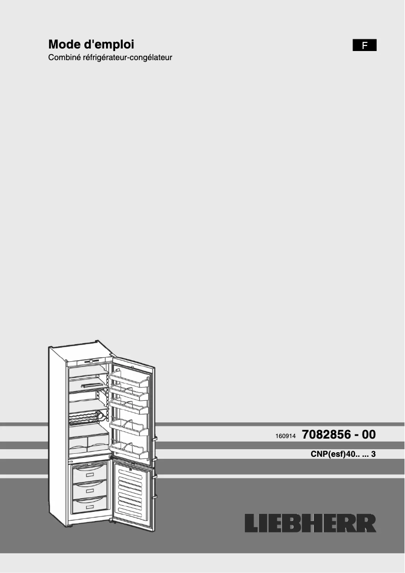 Page 1 de la notice Manuel utilisateur Liebherr CNP 4033-20